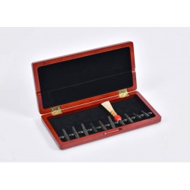 10-place reed box with red-brown mandrels