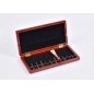 10-place reed box with red-brown mandrels