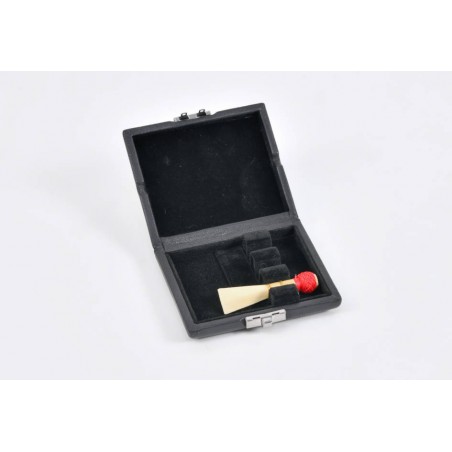 3-seat leather bassoon reed box